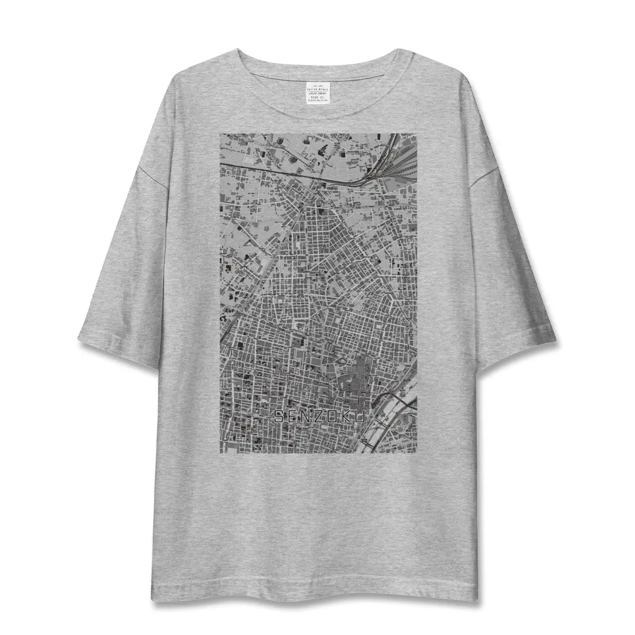 【千束(東京都)】地図柄ビッグシルエットTシャツ