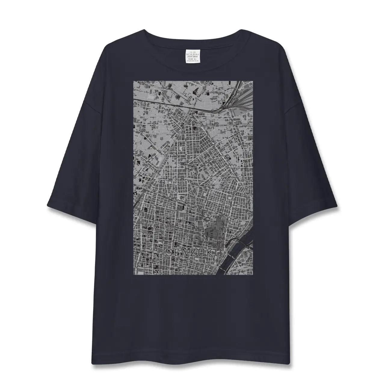 【千束(東京都)】地図柄ビッグシルエットTシャツ