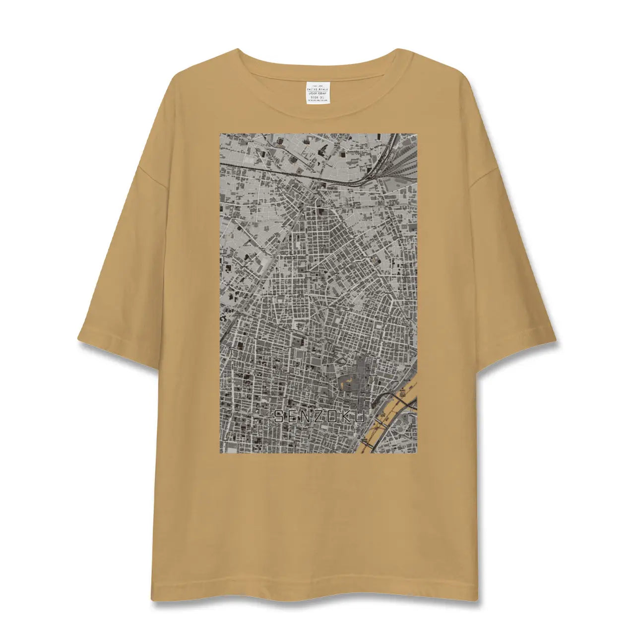 【千束(東京都)】地図柄ビッグシルエットTシャツ
