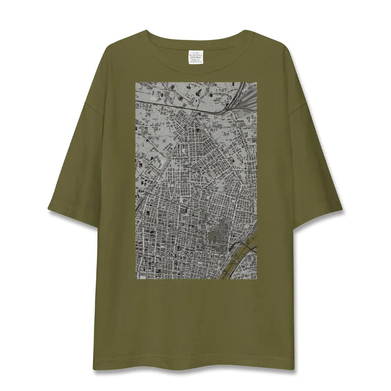 【千束(東京都)】地図柄ビッグシルエットTシャツ