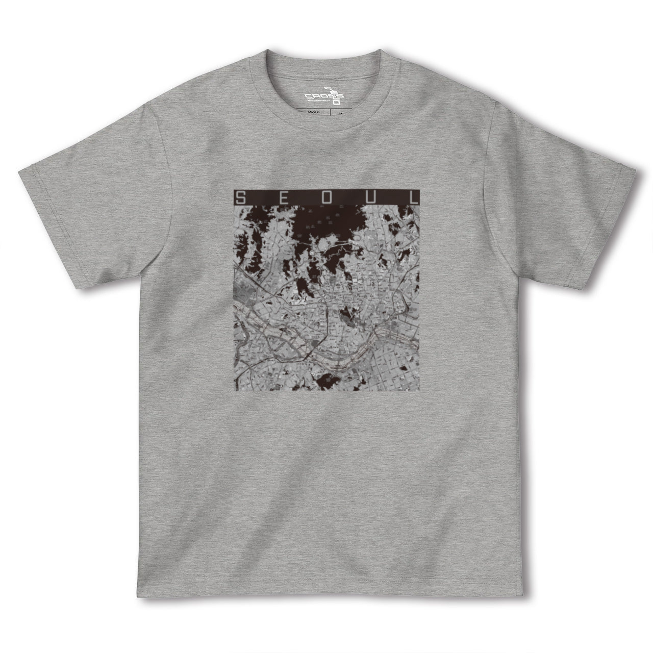 【ソウル(韓国)】地図柄ヘビーウェイトTシャツ