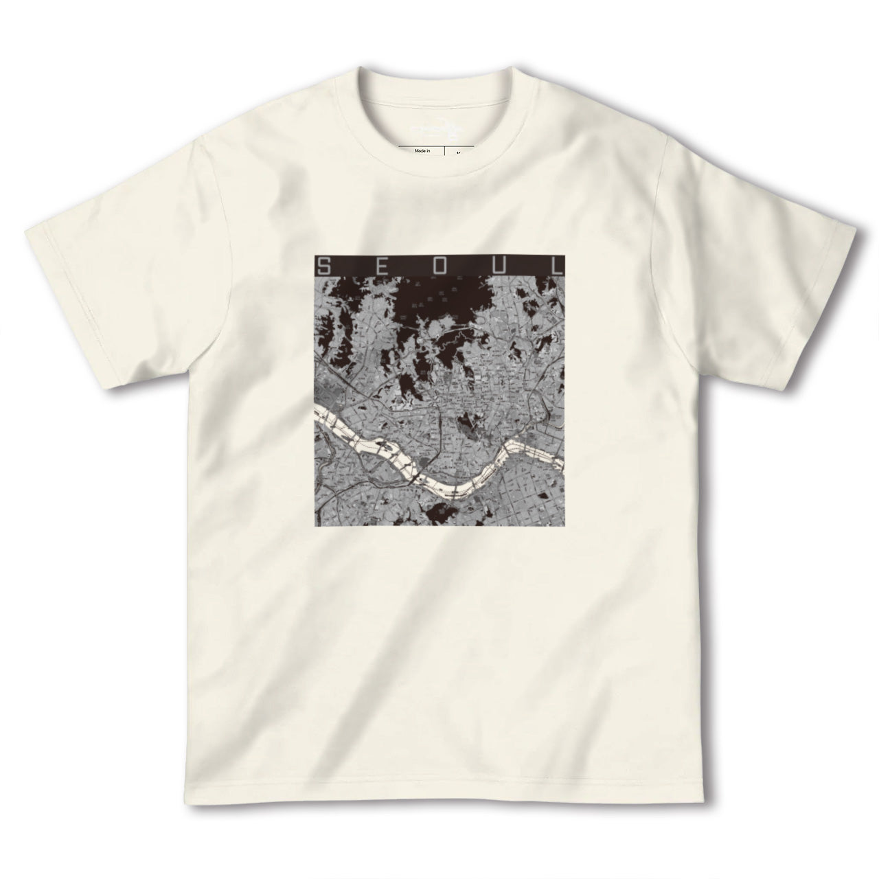 【ソウル(韓国)】地図柄ヘビーウェイトTシャツ