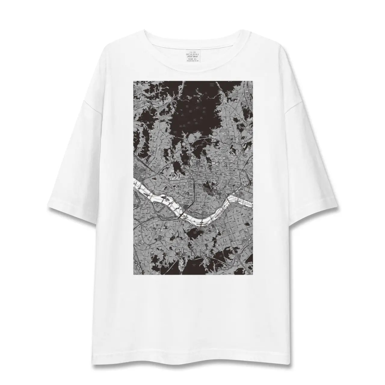 【ソウル(韓国)】地図柄ビッグシルエットTシャツ