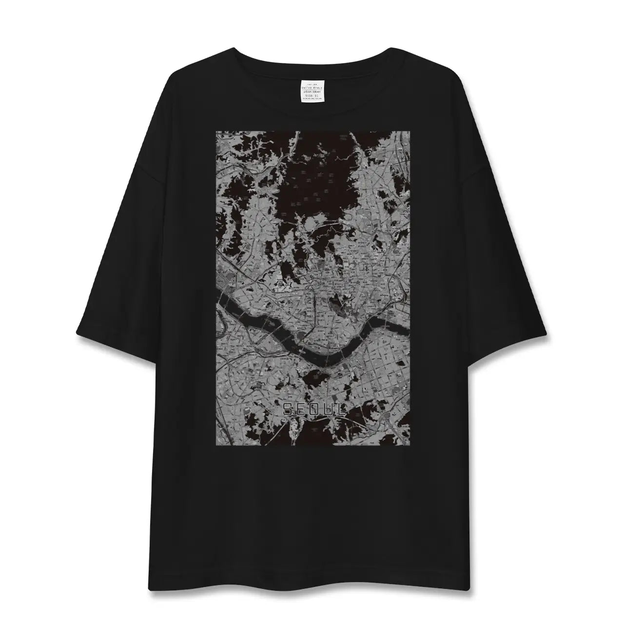 【ソウル(韓国)】地図柄ビッグシルエットTシャツ