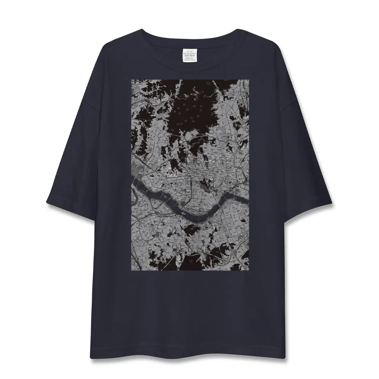 【ソウル(韓国)】地図柄ビッグシルエットTシャツ