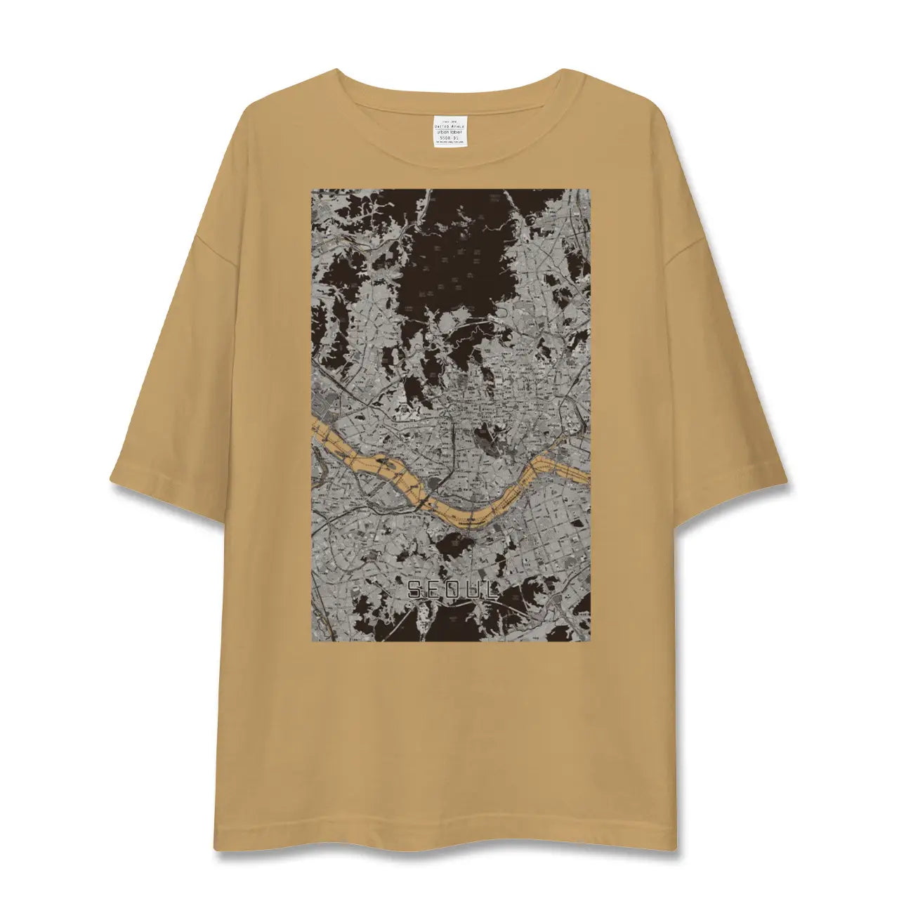 【ソウル(韓国)】地図柄ビッグシルエットTシャツ