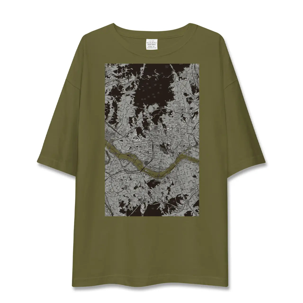 【ソウル(韓国)】地図柄ビッグシルエットTシャツ