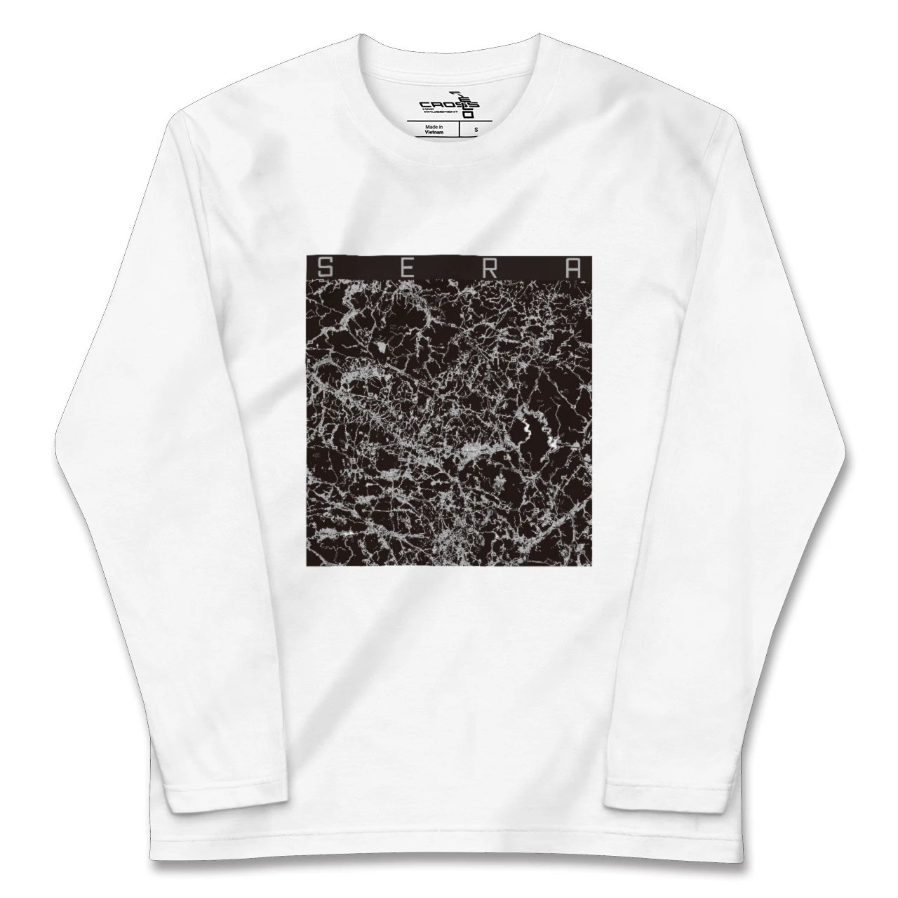 【世羅(広島県)】地図柄ロングスリーブTシャツ