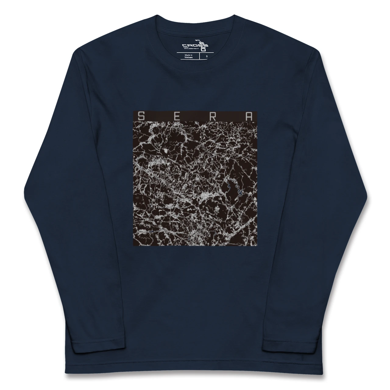 【世羅(広島県)】地図柄ロングスリーブTシャツ