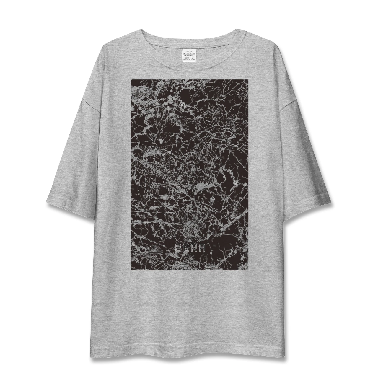 【世羅(広島県)】地図柄ビッグシルエットTシャツ