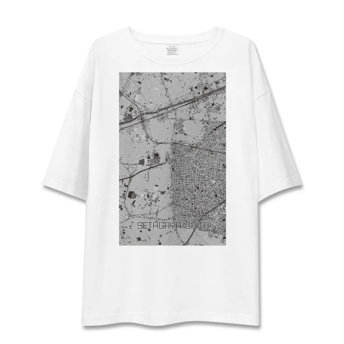 【世田谷代田(東京都)】地図柄ビッグシルエットTシャツ