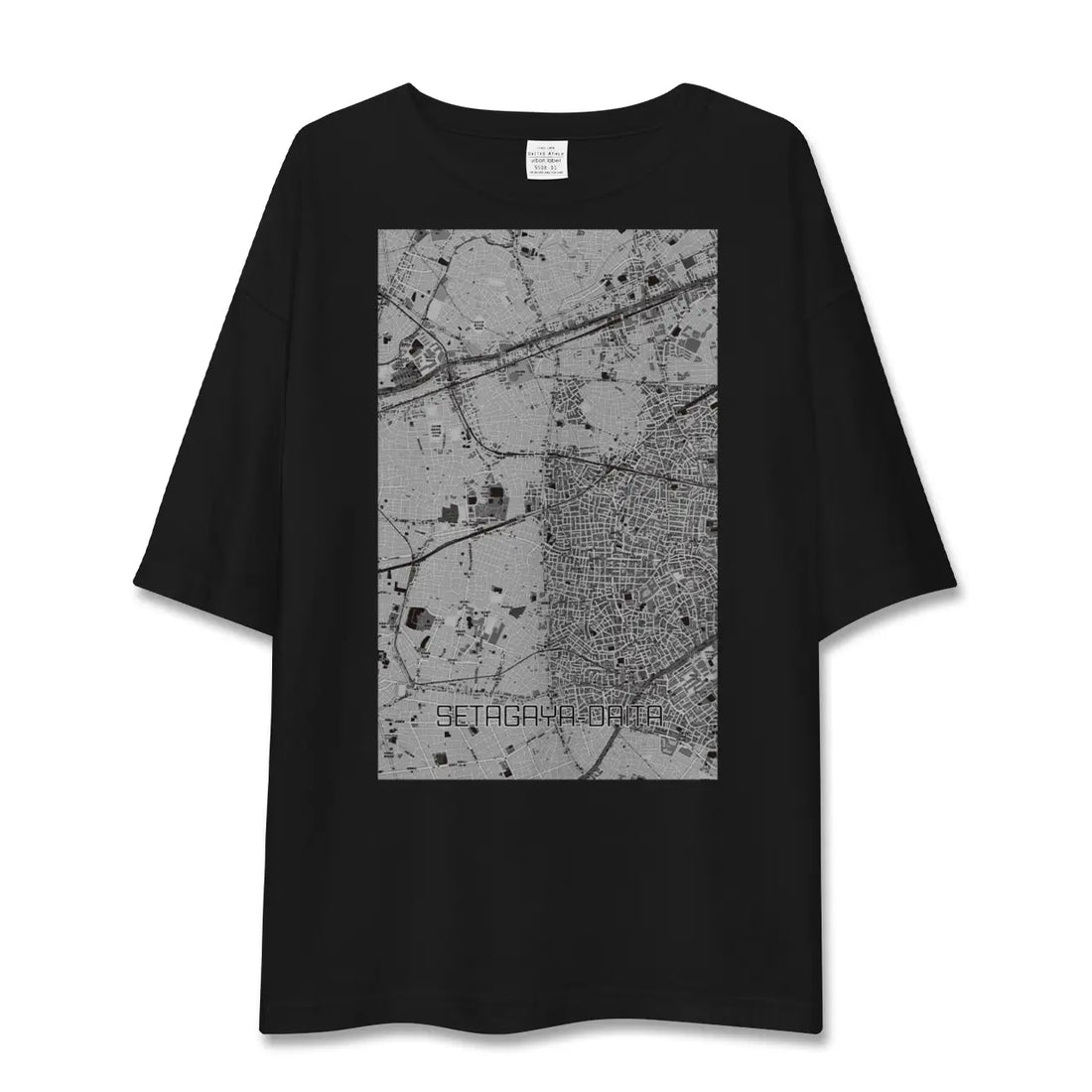 【世田谷代田(東京都)】地図柄ビッグシルエットTシャツ