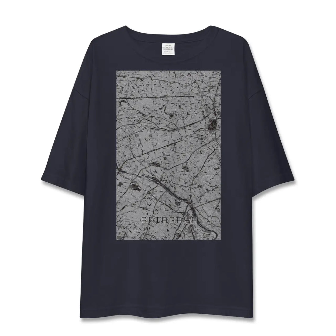 【世田谷2(東京都)】地図柄ビッグシルエットTシャツ