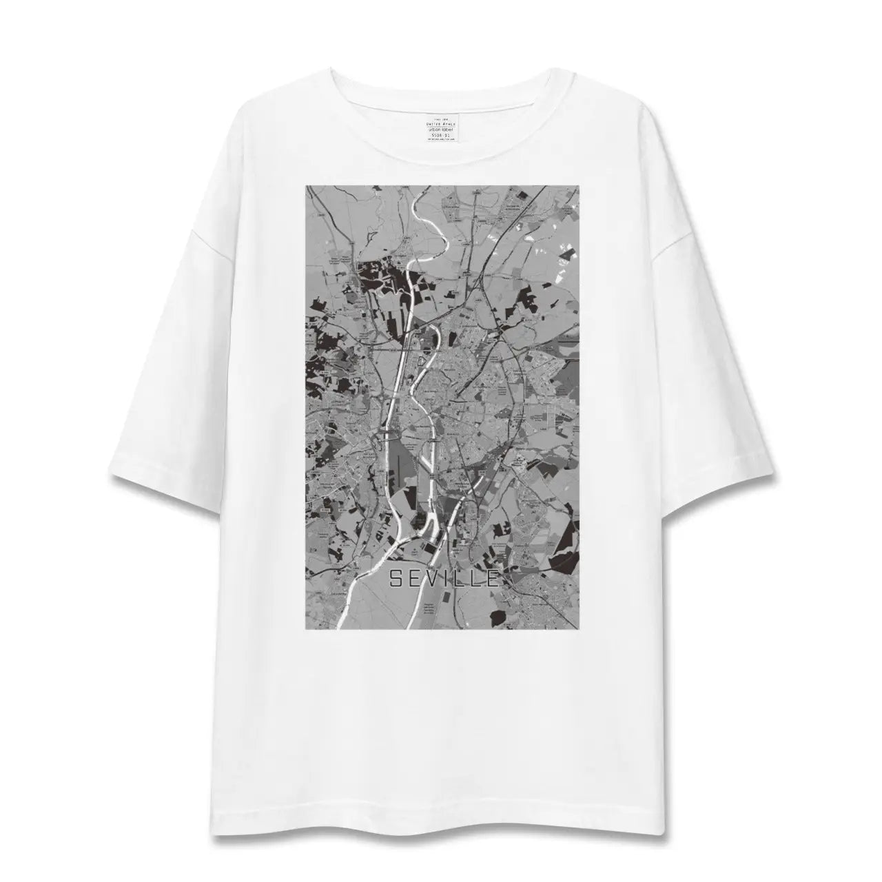 【セビリア(スペイン)】地図柄ビッグシルエットTシャツ