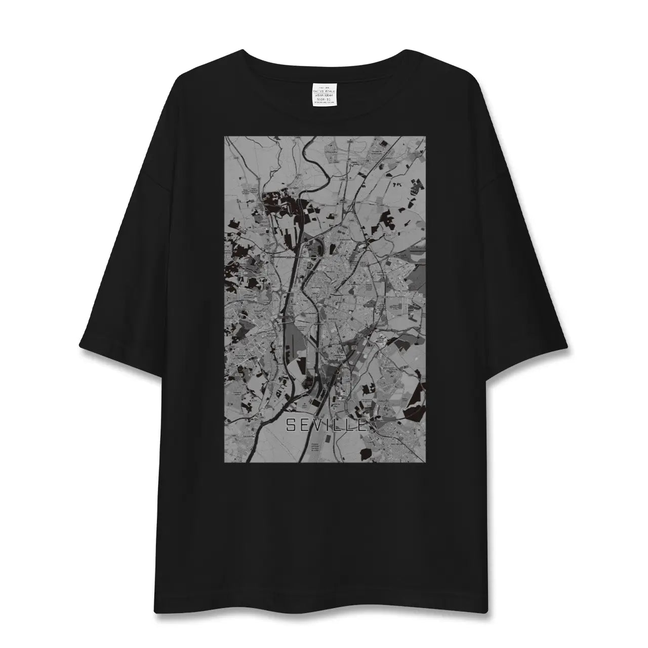 【セビリア(スペイン)】地図柄ビッグシルエットTシャツ
