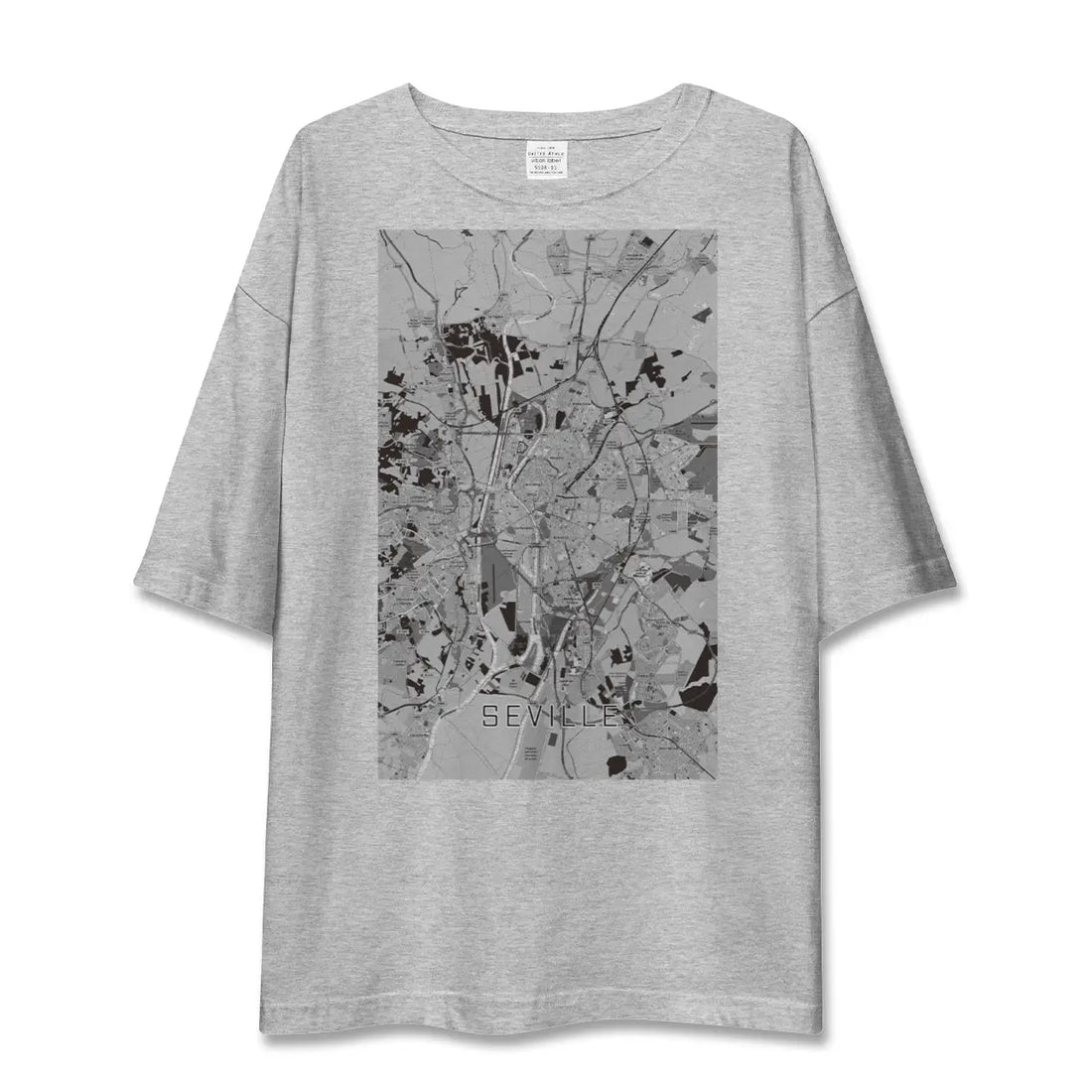 【セビリア(スペイン)】地図柄ビッグシルエットTシャツ