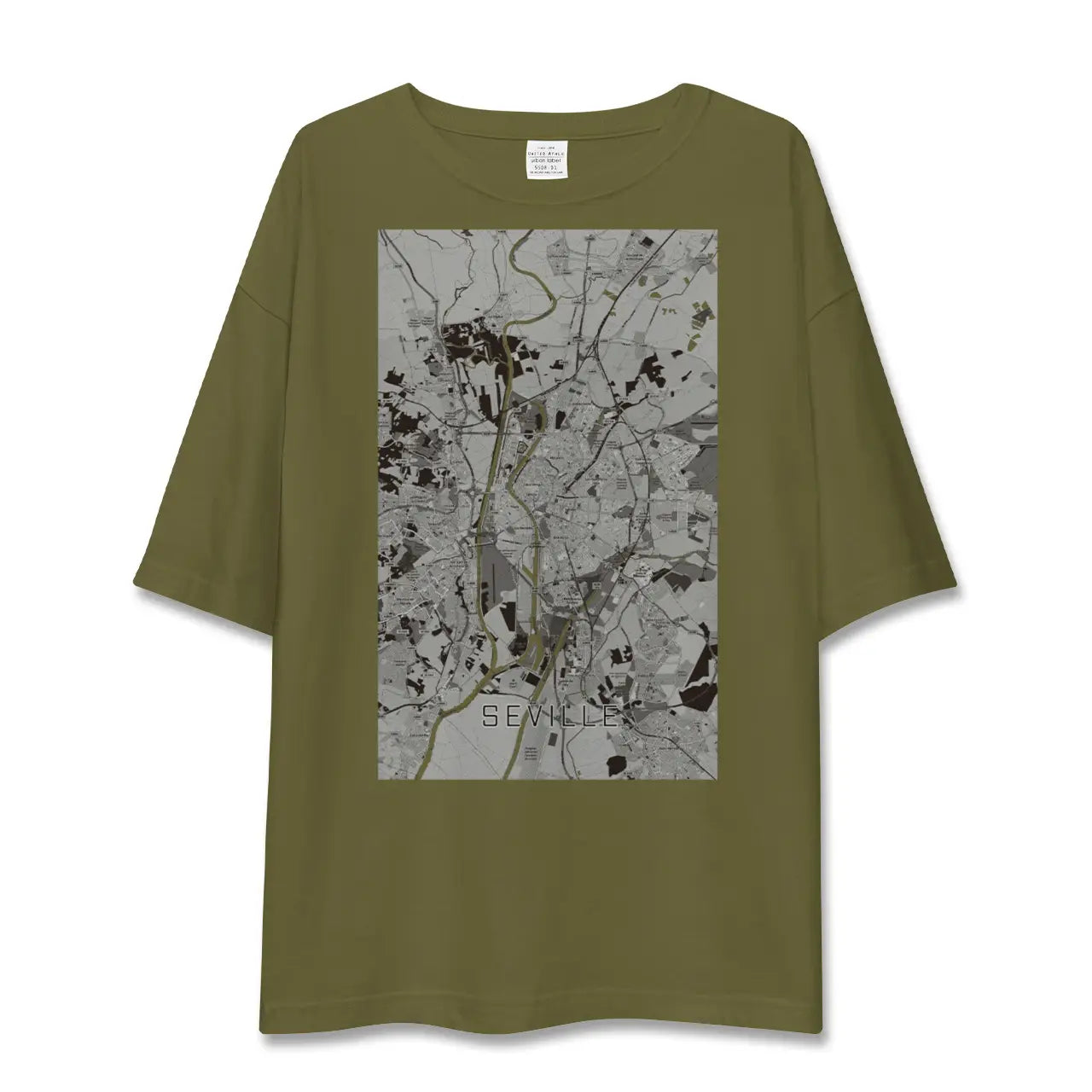 【セビリア(スペイン)】地図柄ビッグシルエットTシャツ
