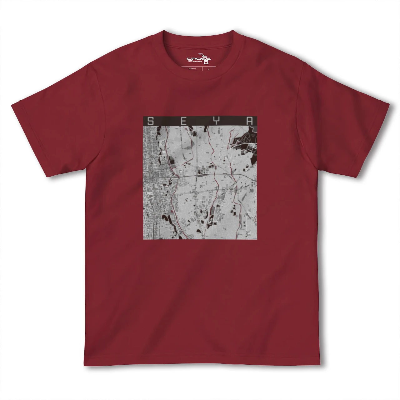【瀬谷(神奈川県)】地図柄ヘビーウェイトTシャツ