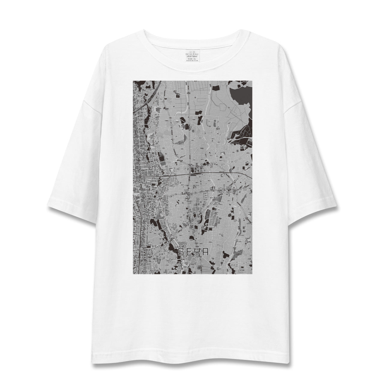 【瀬谷(神奈川県)】地図柄ビッグシルエットTシャツ