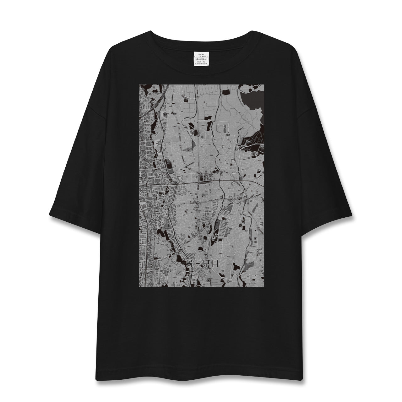 【瀬谷(神奈川県)】地図柄ビッグシルエットTシャツ