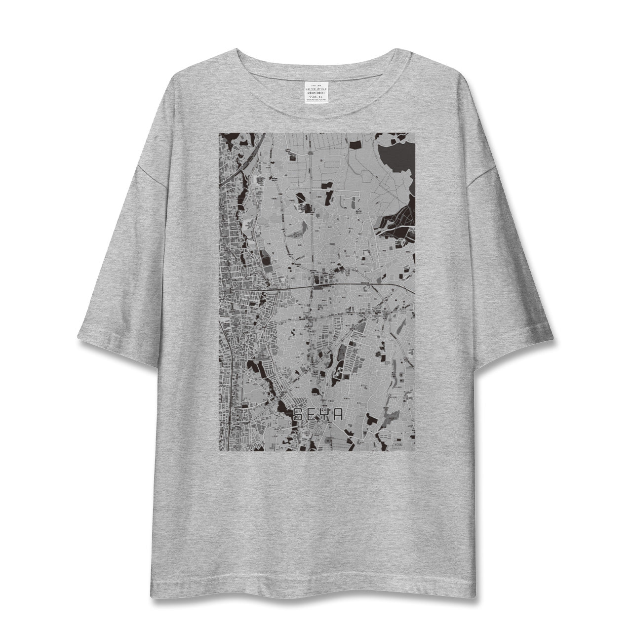 【瀬谷(神奈川県)】地図柄ビッグシルエットTシャツ