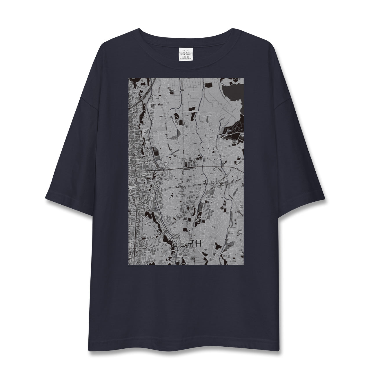 【瀬谷(神奈川県)】地図柄ビッグシルエットTシャツ