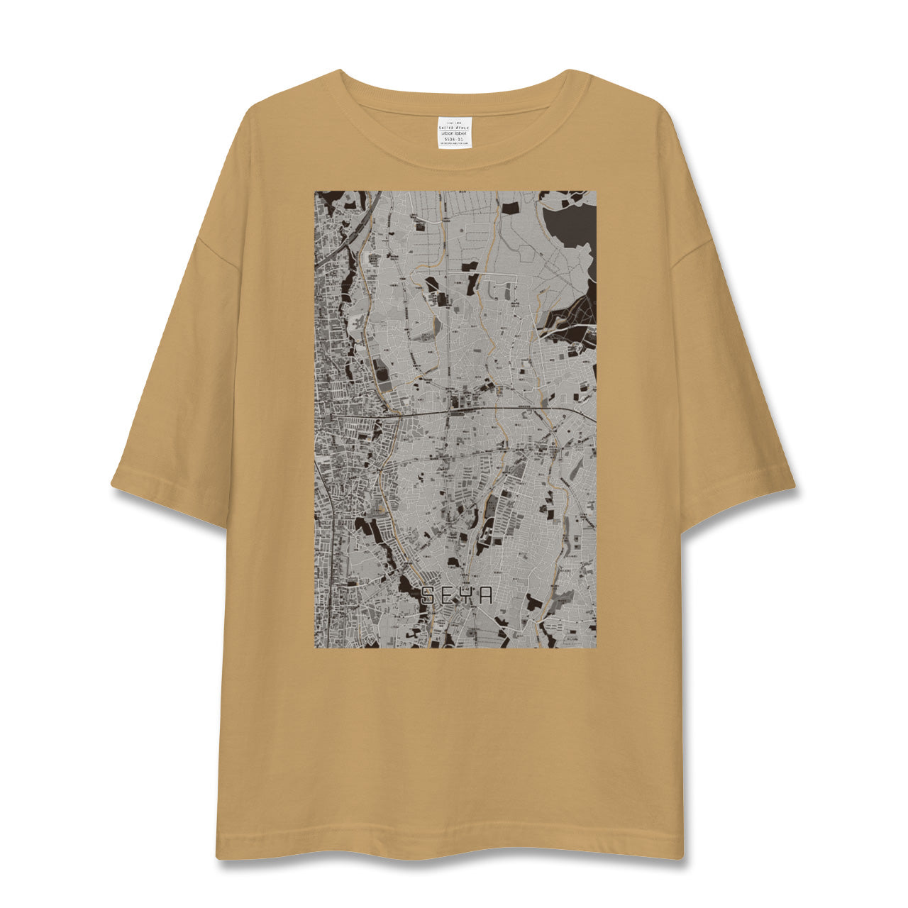 【瀬谷(神奈川県)】地図柄ビッグシルエットTシャツ