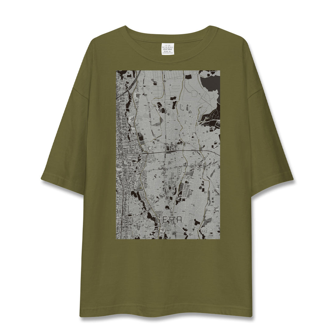 【瀬谷(神奈川県)】地図柄ビッグシルエットTシャツ