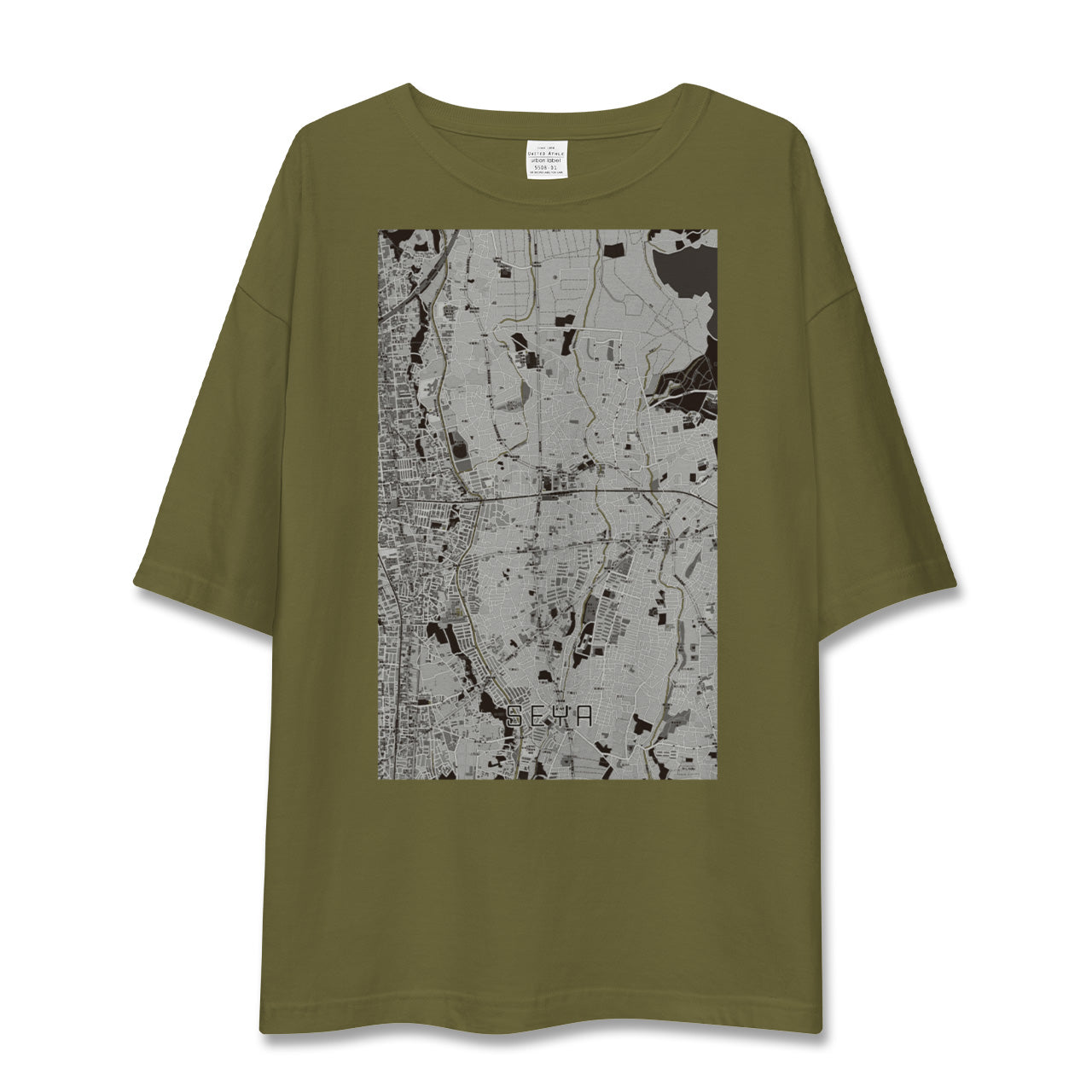 【瀬谷(神奈川県)】地図柄ビッグシルエットTシャツ