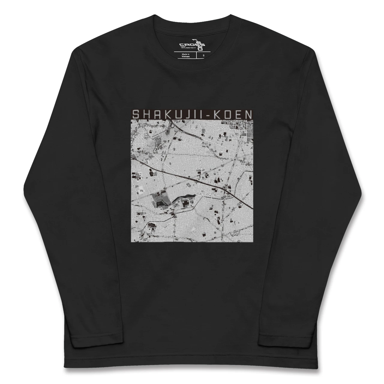 【石神井公園(東京都)】地図柄ロングスリーブTシャツ