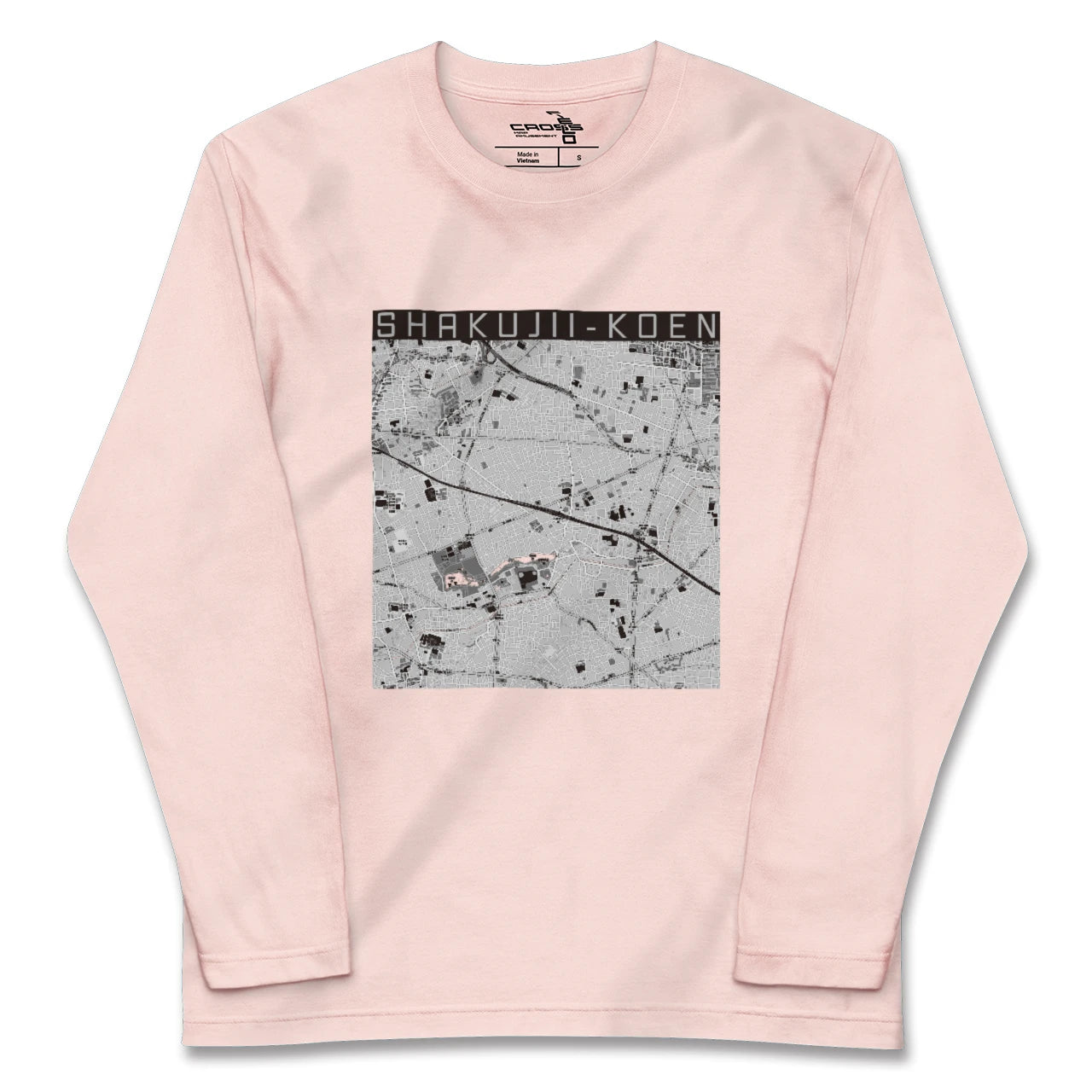 【石神井公園(東京都)】地図柄ロングスリーブTシャツ