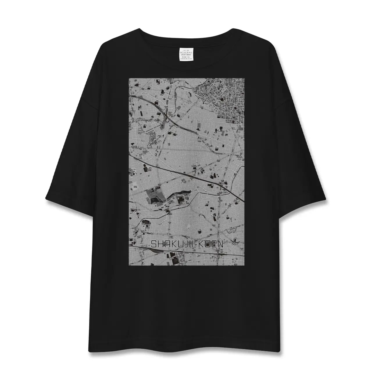 【石神井公園(東京都)】地図柄ビッグシルエットTシャツ