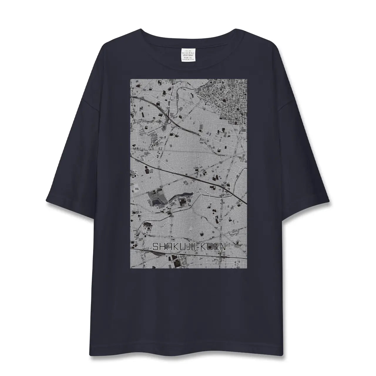 【石神井公園(東京都)】地図柄ビッグシルエットTシャツ