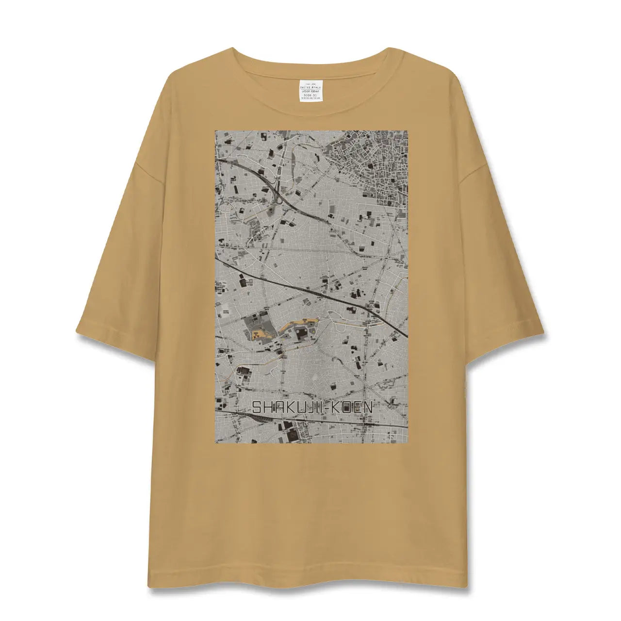 【石神井公園(東京都)】地図柄ビッグシルエットTシャツ