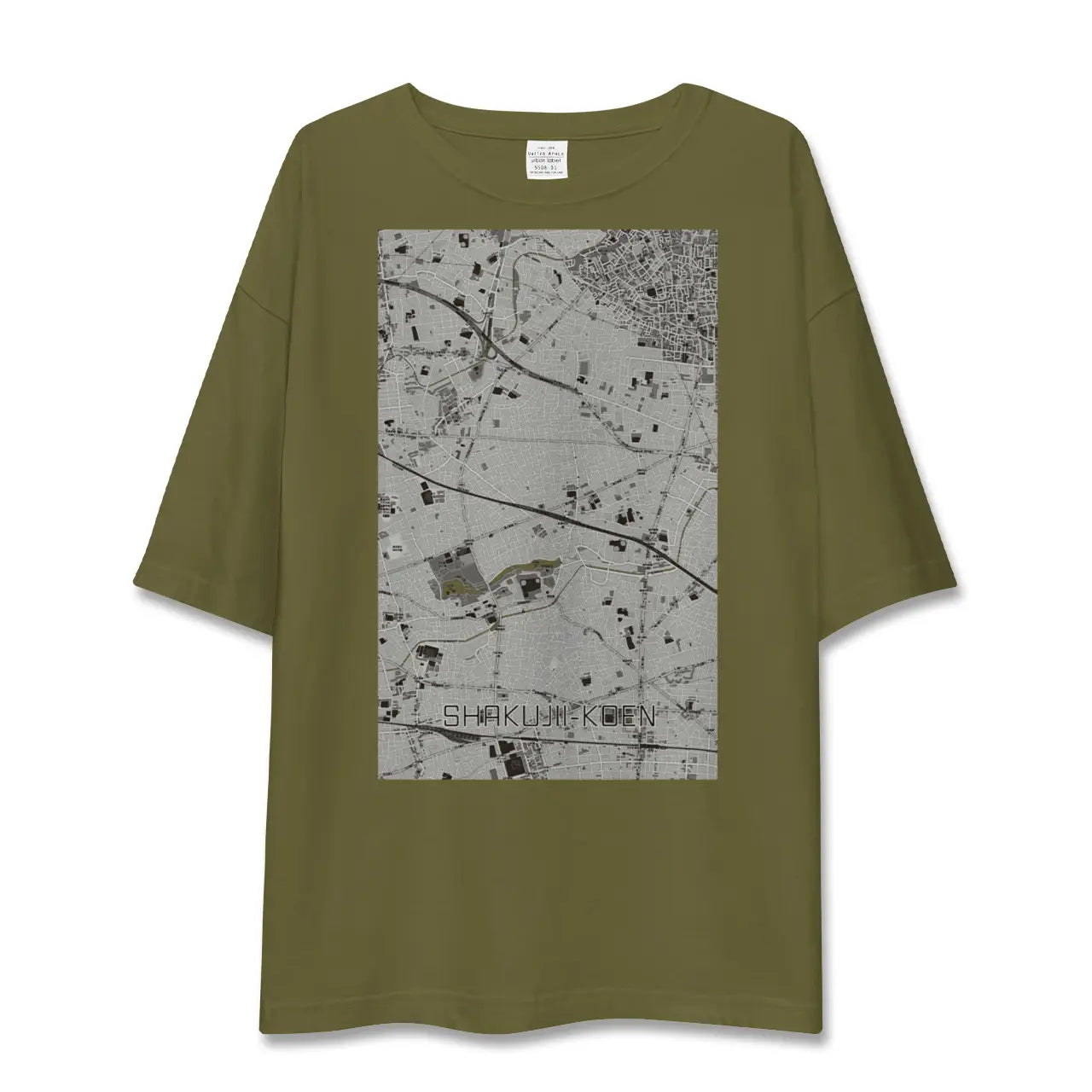 【石神井公園(東京都)】地図柄ビッグシルエットTシャツ