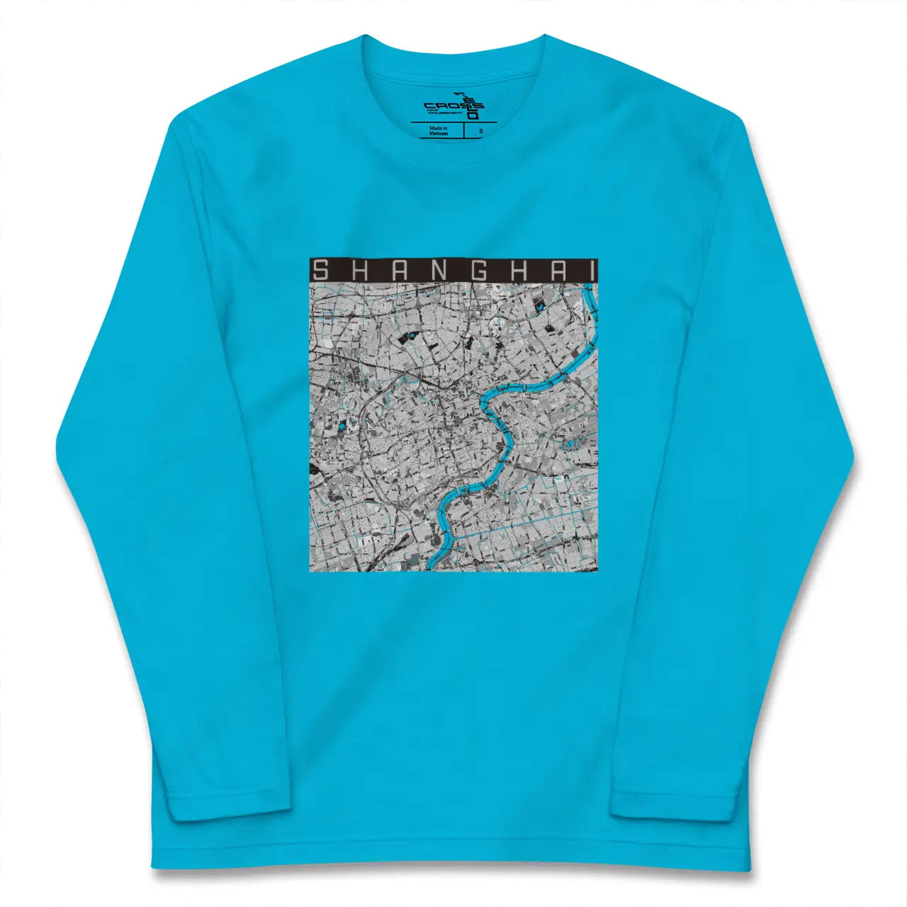 【上海(中国)】地図柄ロングスリーブTシャツ