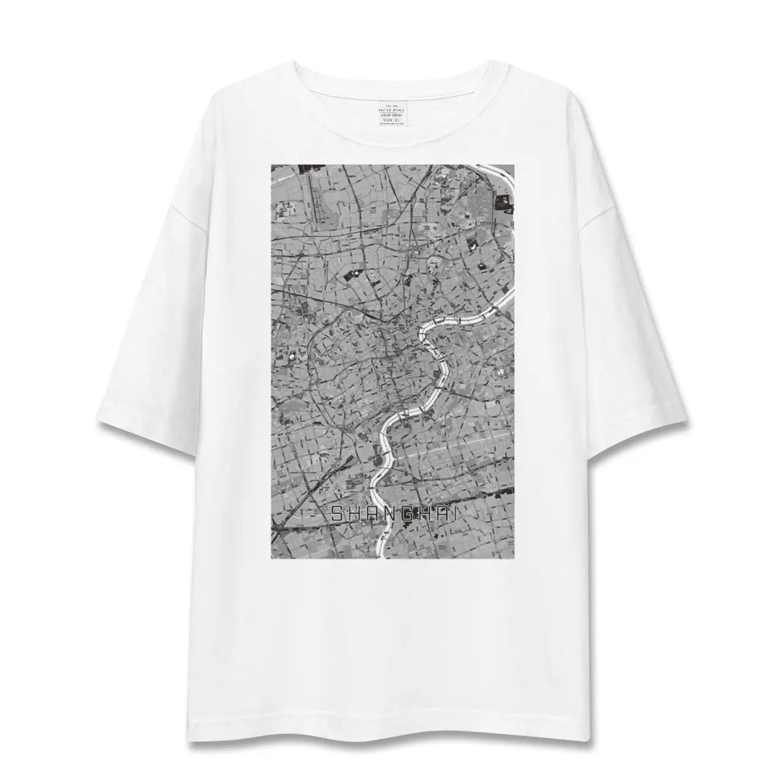 【上海(中国)】地図柄ビッグシルエットTシャツ