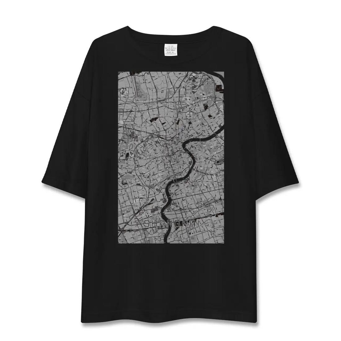 【上海(中国)】地図柄ビッグシルエットTシャツ
