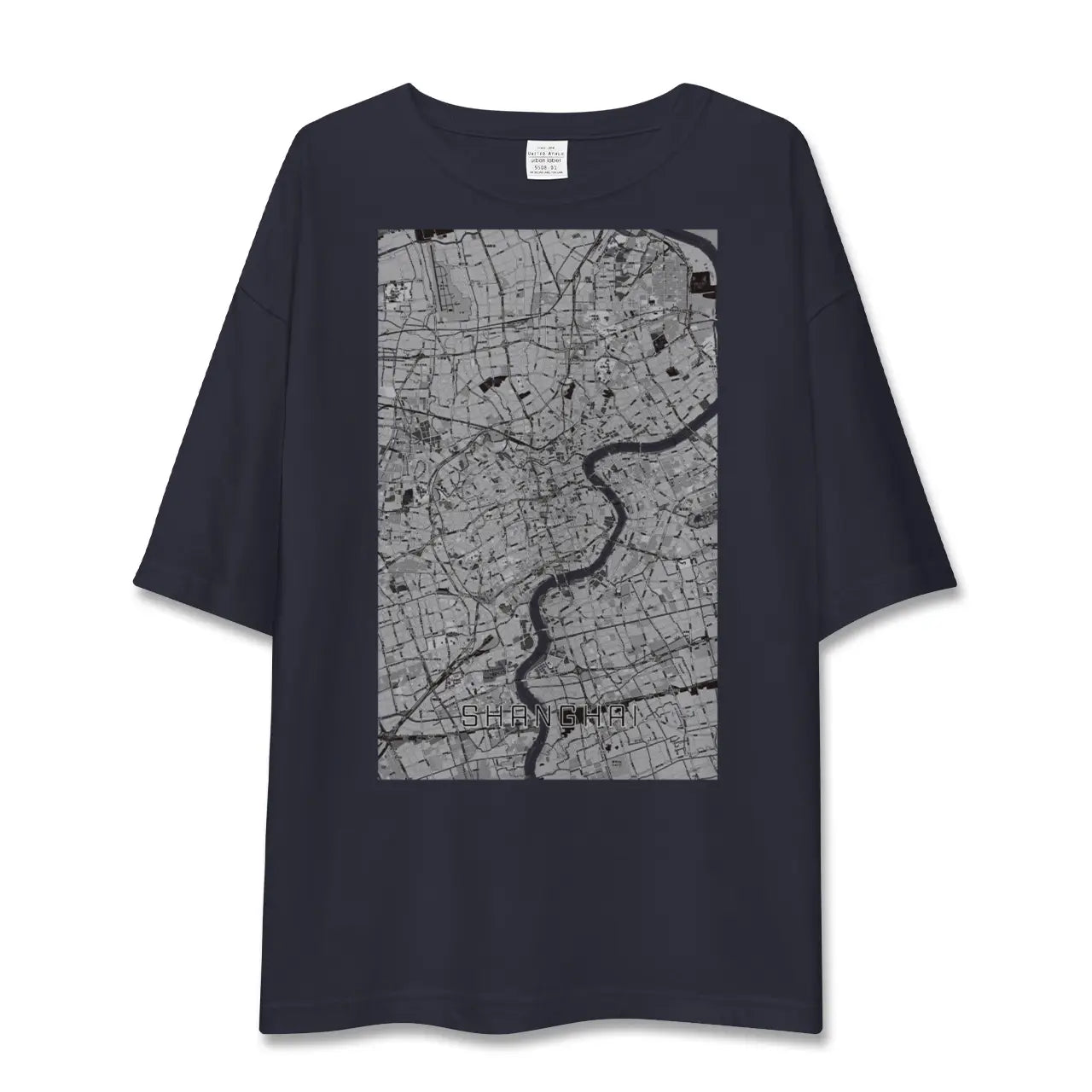【上海(中国)】地図柄ビッグシルエットTシャツ