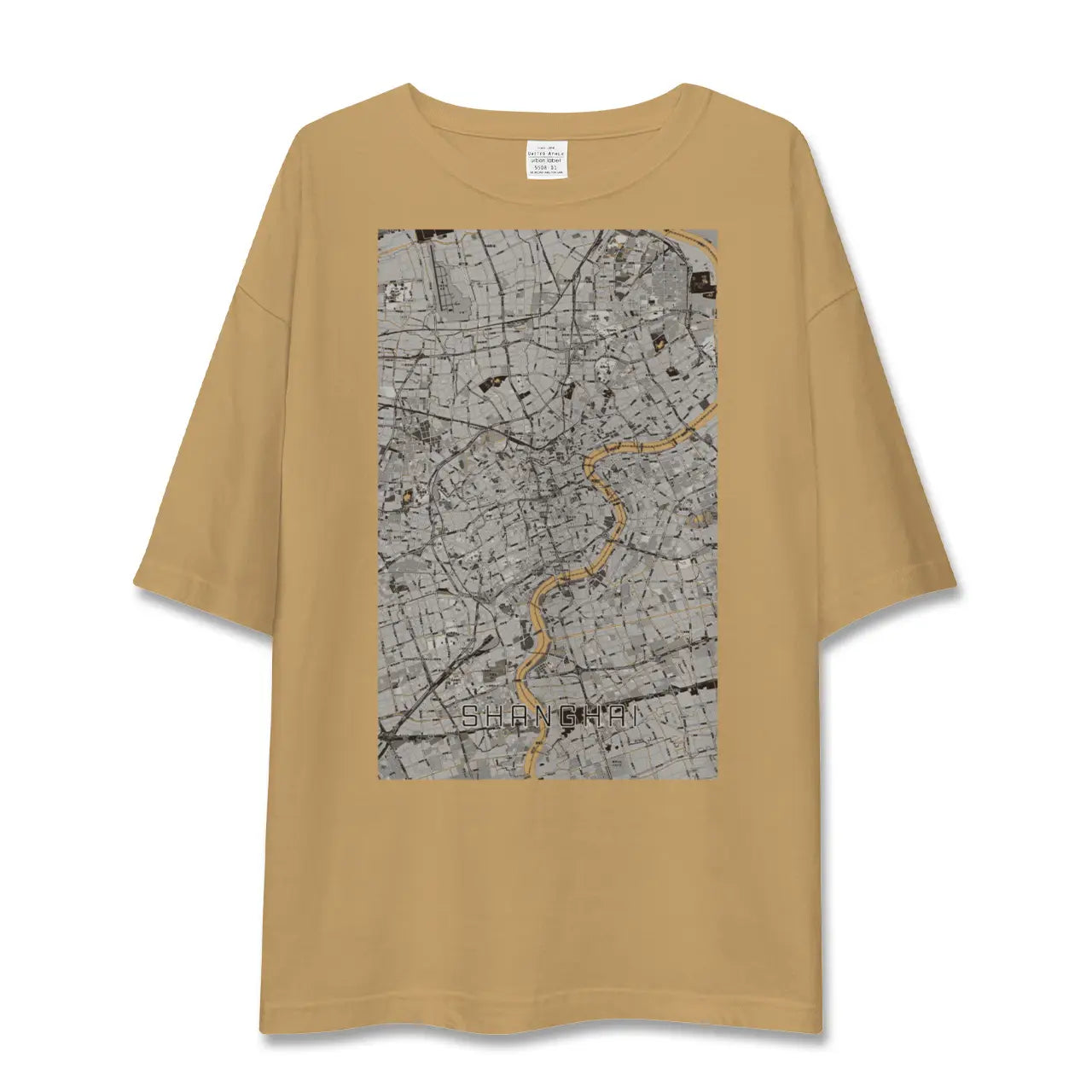 【上海(中国)】地図柄ビッグシルエットTシャツ