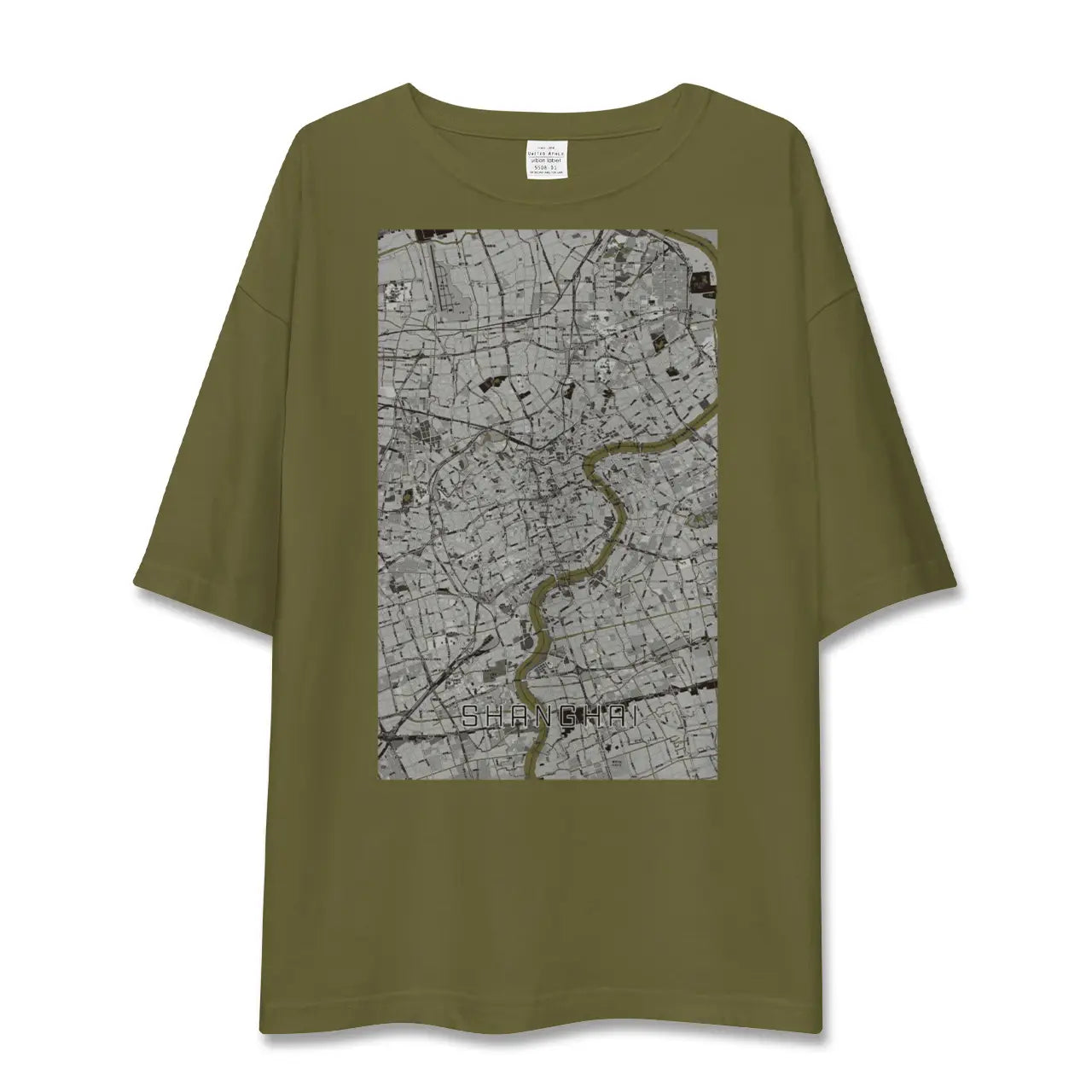 【上海(中国)】地図柄ビッグシルエットTシャツ