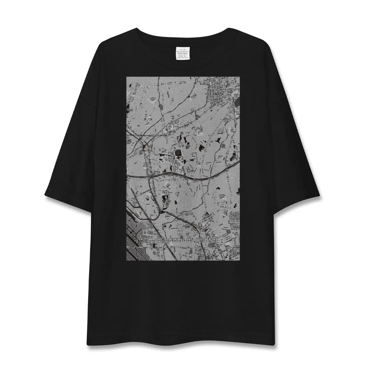 【柴原阪大前(大阪府)】地図柄ビッグシルエットTシャツ