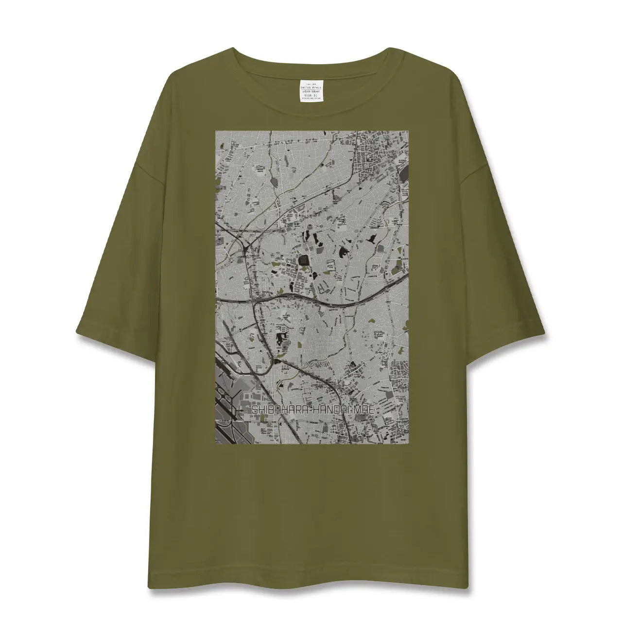 【柴原阪大前(大阪府)】地図柄ビッグシルエットTシャツ
