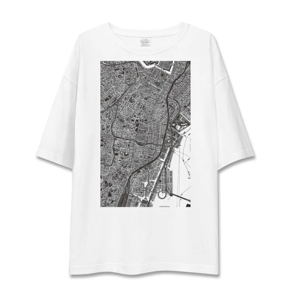 【芝公園(東京都)】地図柄ビッグシルエットTシャツ