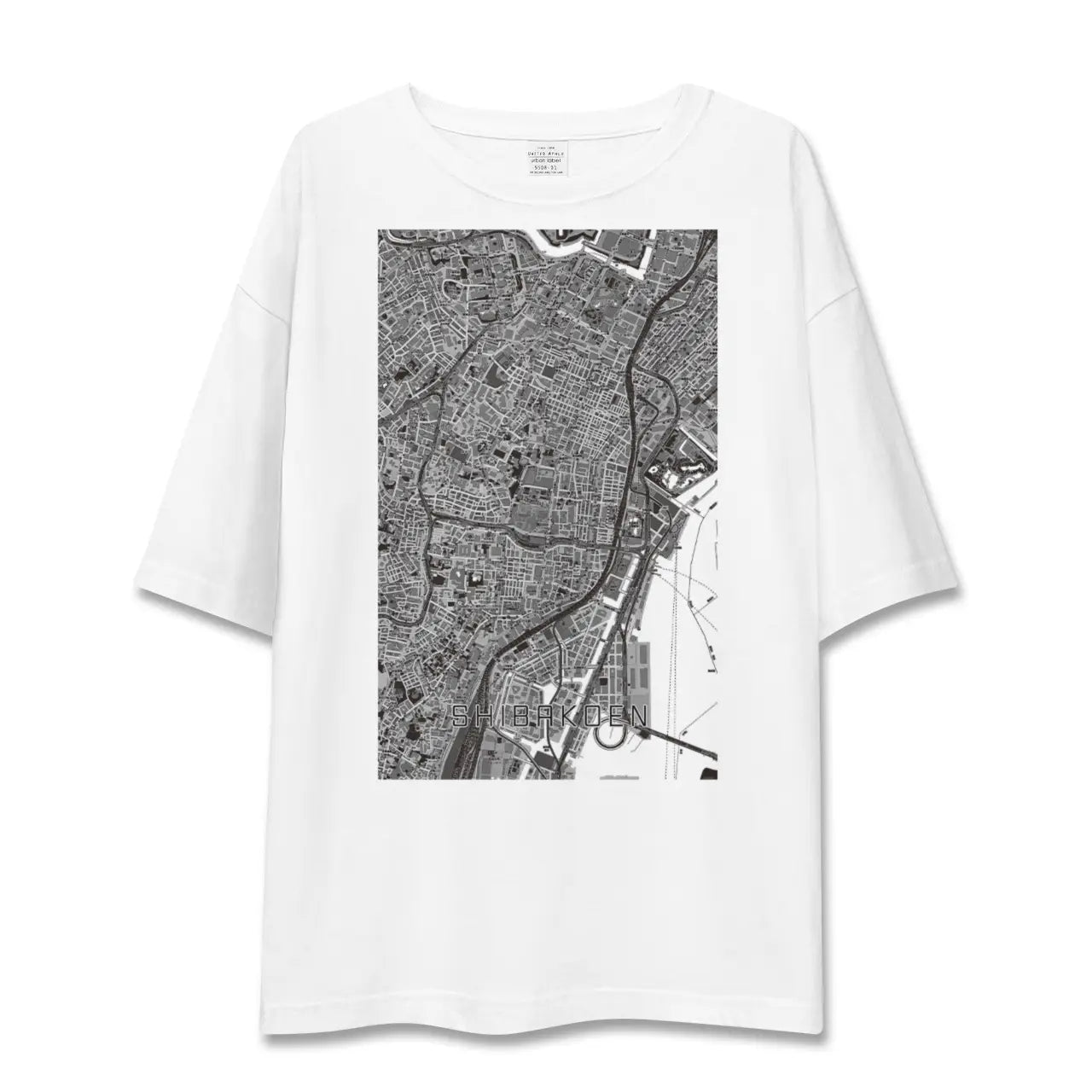 【芝公園(東京都)】地図柄ビッグシルエットTシャツ