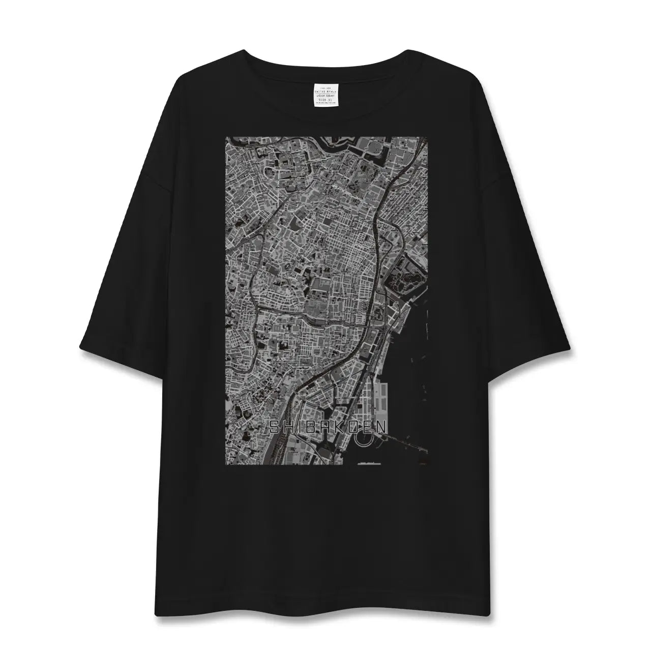 【芝公園(東京都)】地図柄ビッグシルエットTシャツ