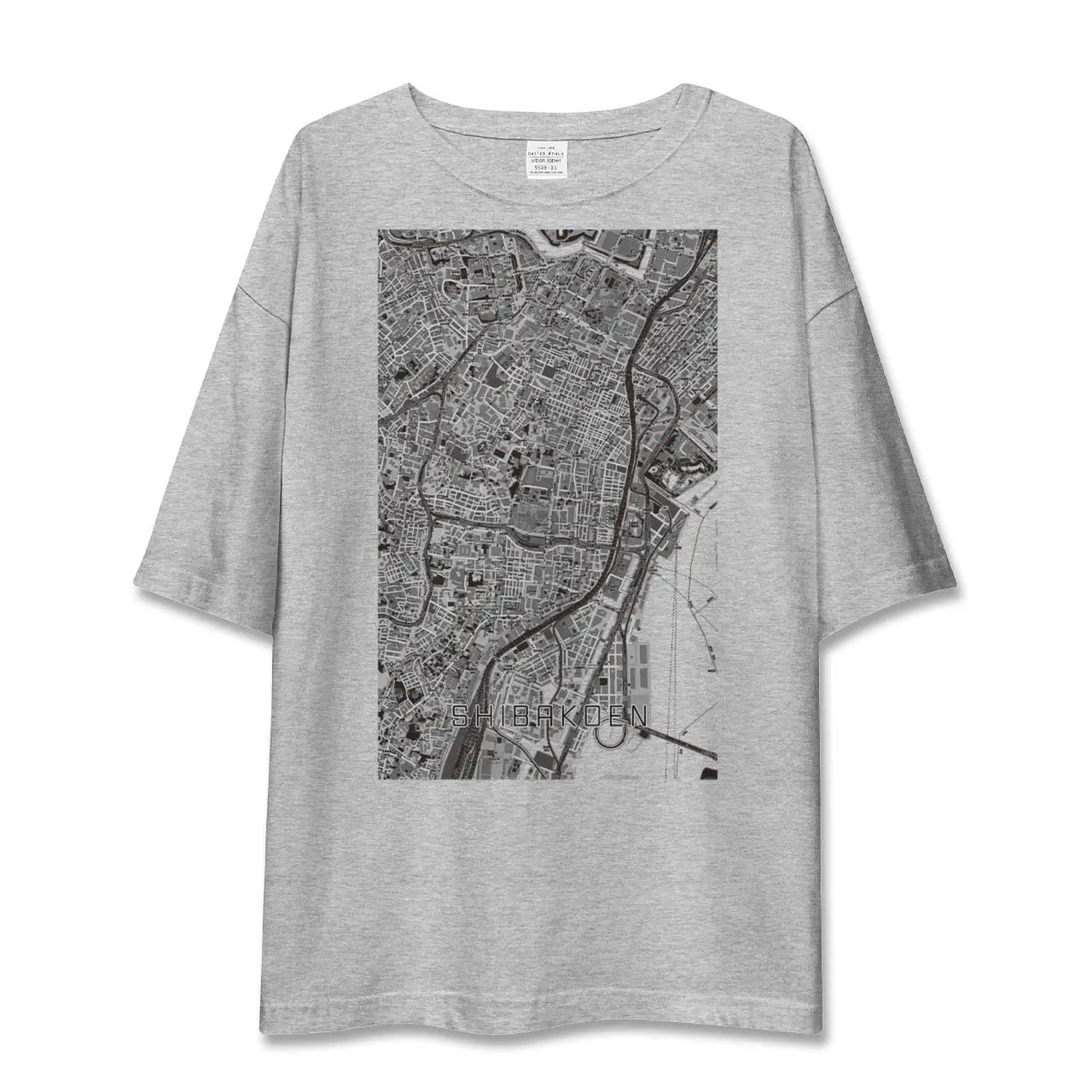 【芝公園(東京都)】地図柄ビッグシルエットTシャツ