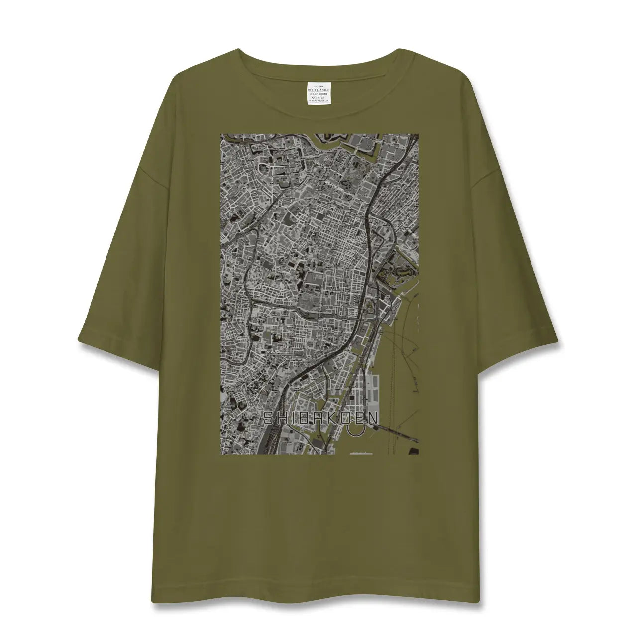 【芝公園(東京都)】地図柄ビッグシルエットTシャツ