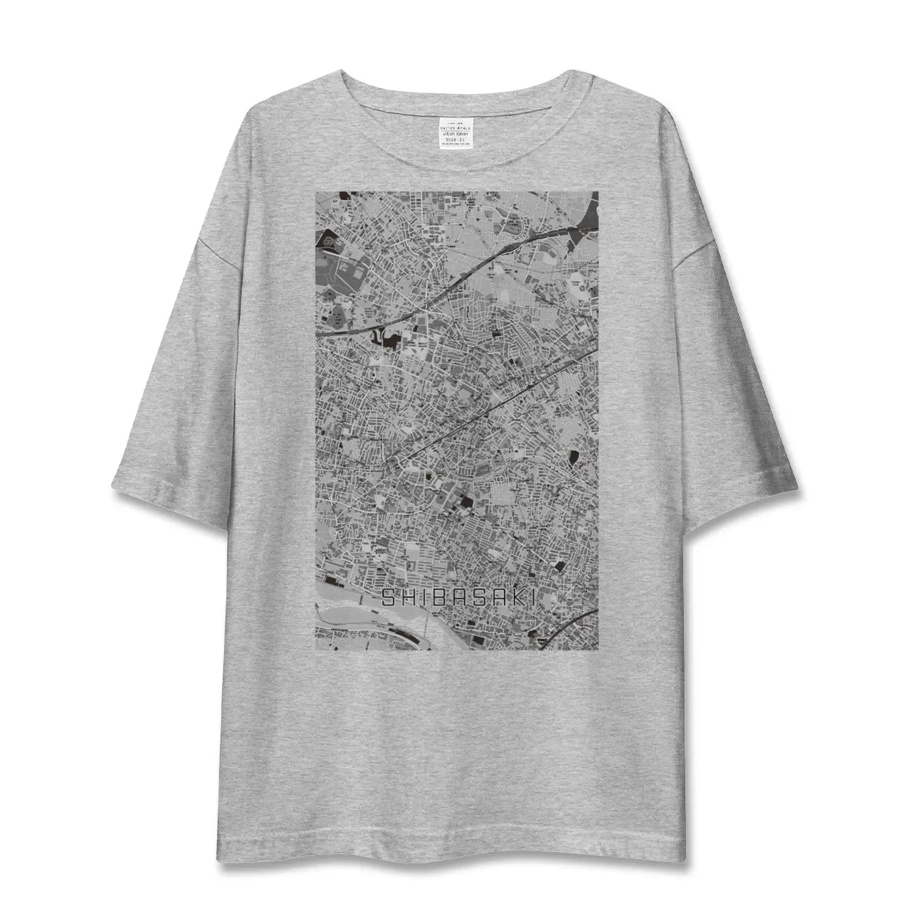 【柴崎(東京都)】地図柄ビッグシルエットTシャツ