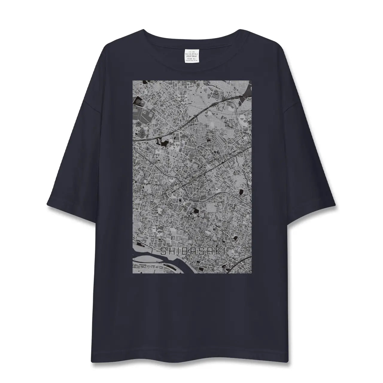 【柴崎(東京都)】地図柄ビッグシルエットTシャツ